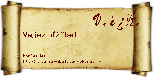 Vajsz Ábel névjegykártya