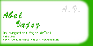 abel vajsz business card